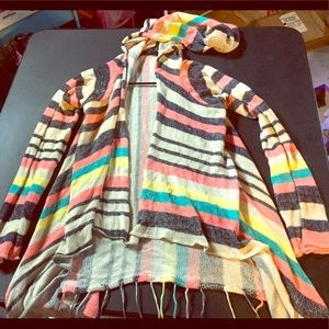 Multi colored sweater jacket
